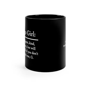 "A Chicago Girl" Black mug 11oz